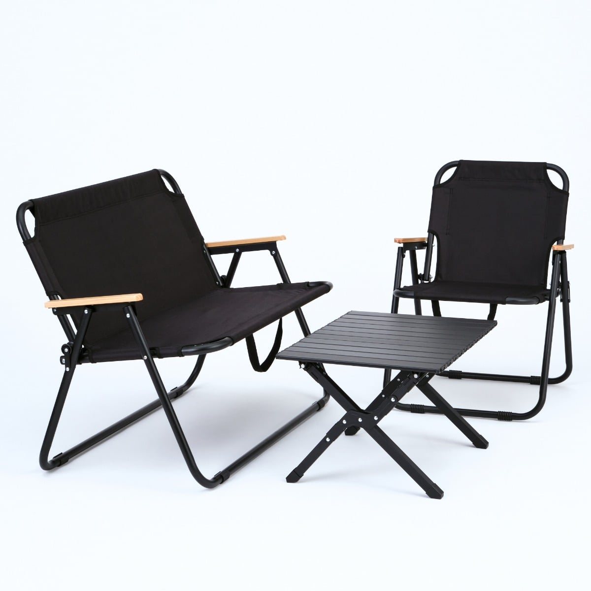 MUJI Bàn và Ghế Xếp Nhôm 2 Chỗ Ngồi