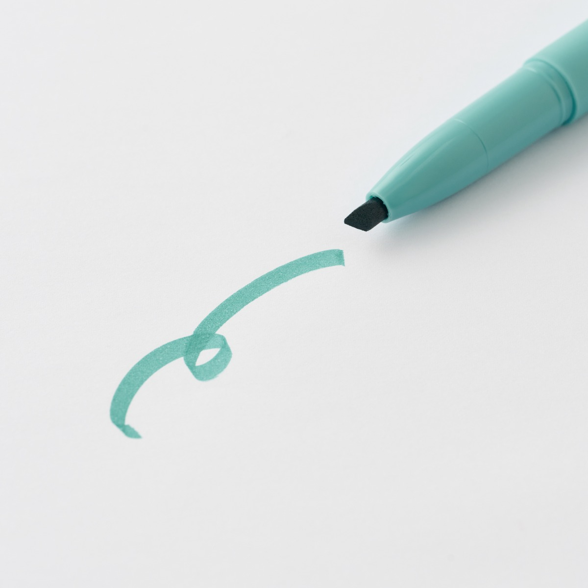 MUJI Bút Dạ Quang Compact - Xanh Lam Xám