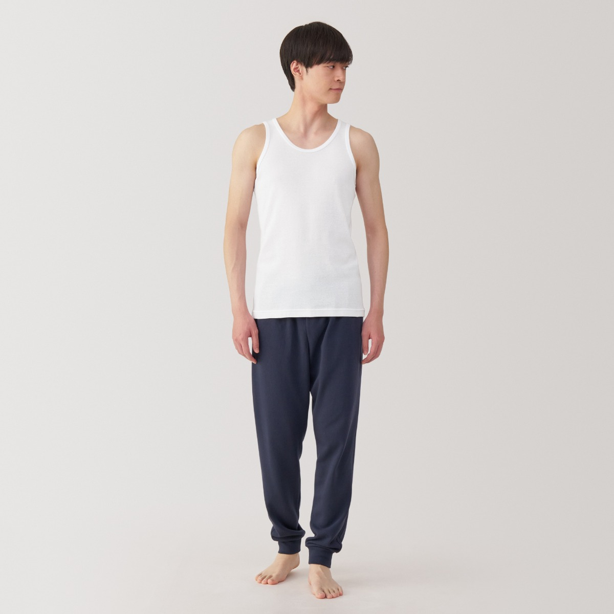 MUJI Áo Ba Lỗ Cotton Thấm Hút Mồ Hôi