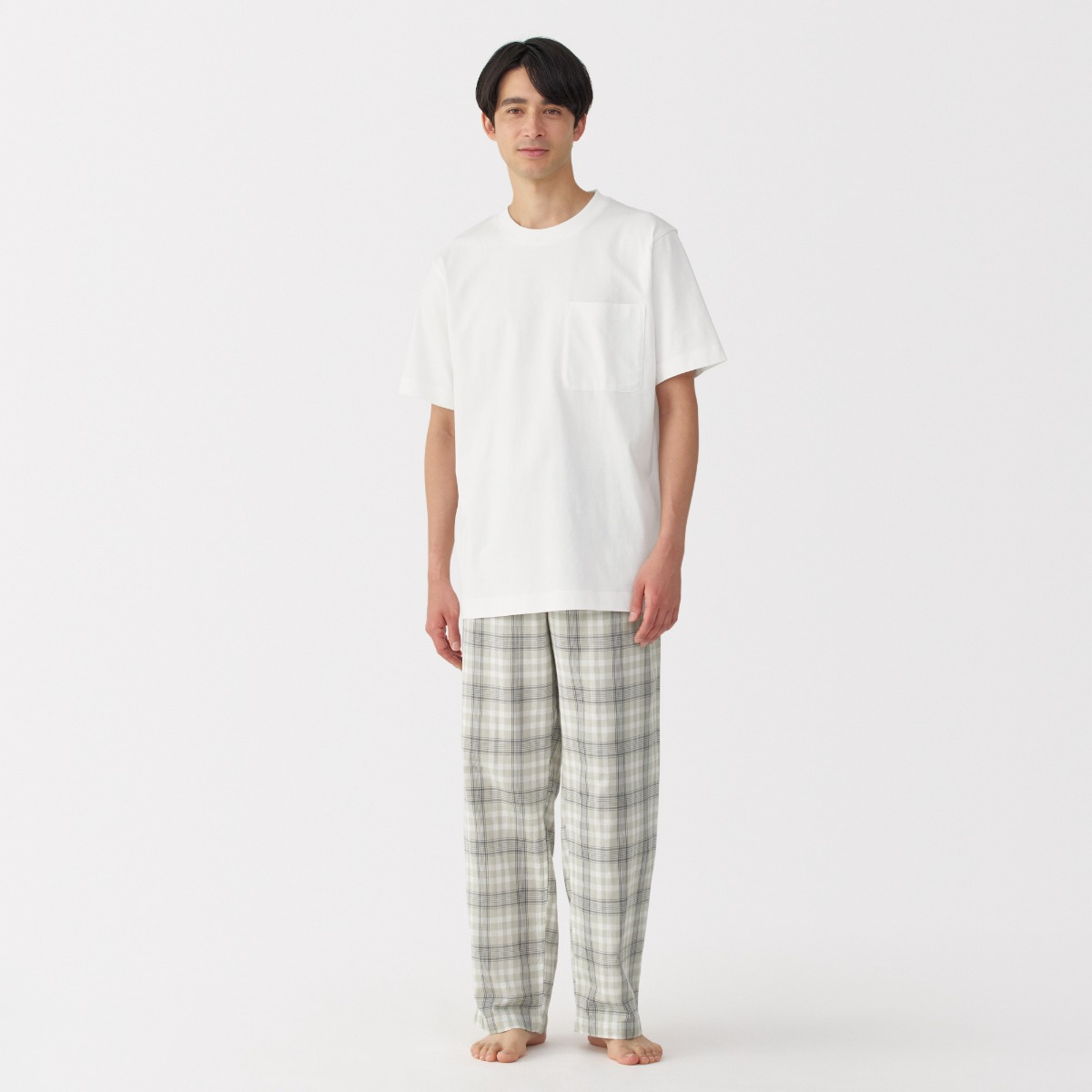 Bộ Mặc Nhà Vải Xô 2 Lớp Tay Ngắn MUJI