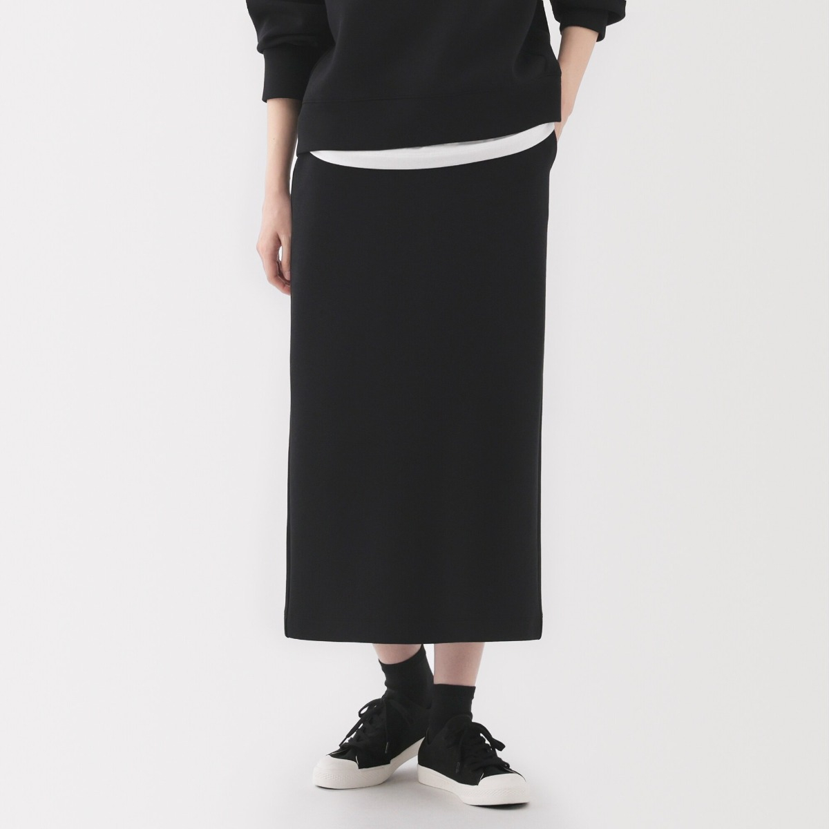 Chân Váy Suông Dệt Kép Nữ MUJI