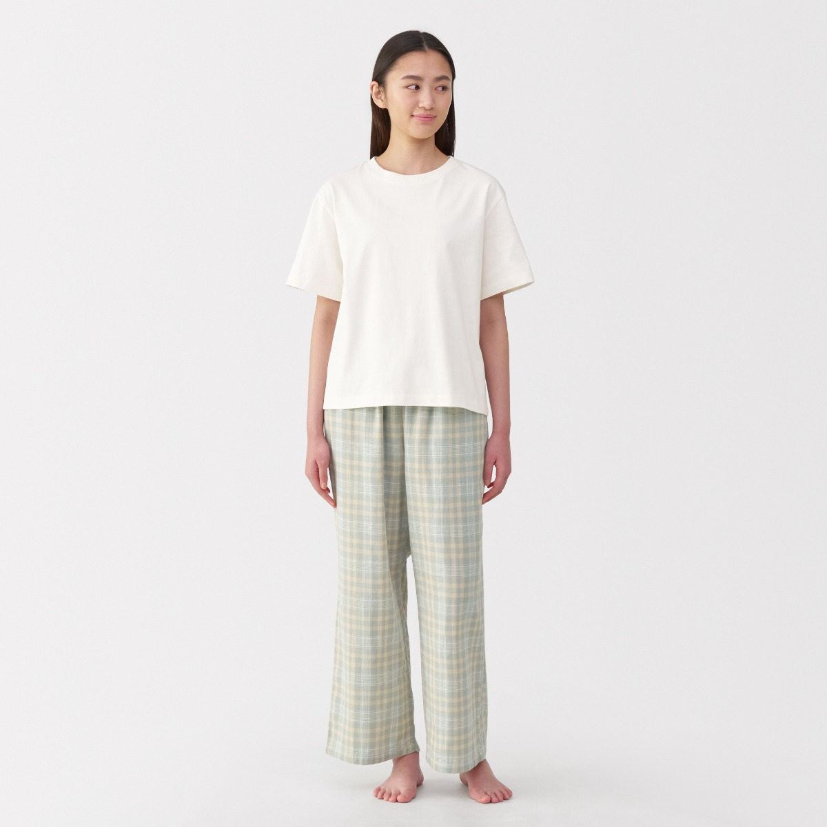 Bộ Mặc Nhà Vải Xô 2 Lớp Tay Ngắn MUJI