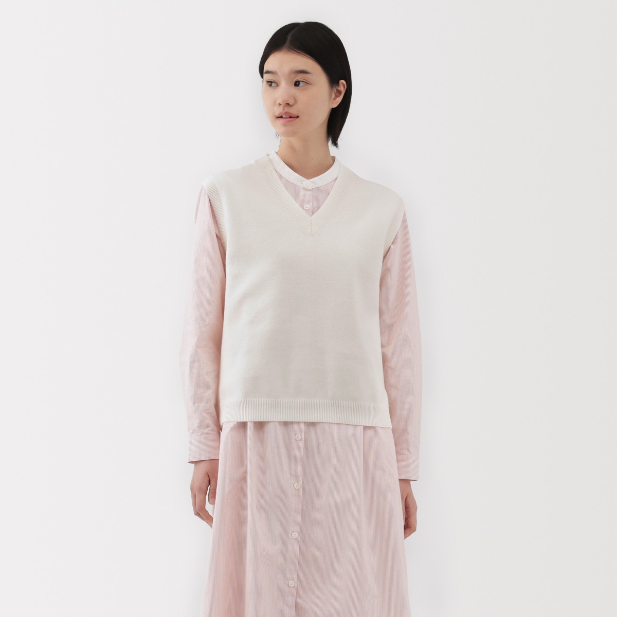 Áo Gile Cổ V Nữ MUJI