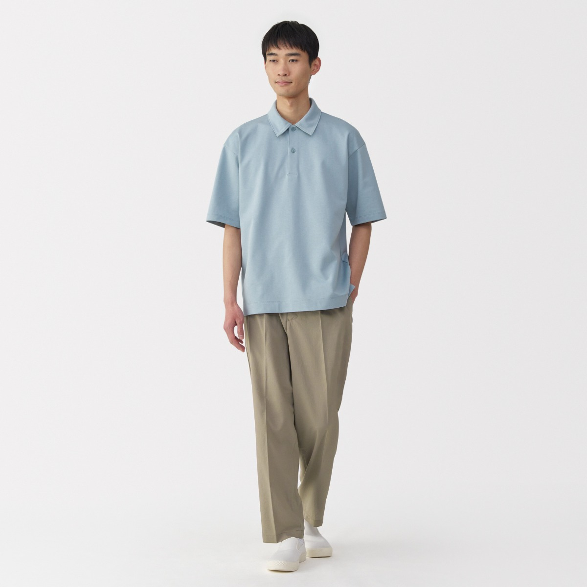 MUJI Quần Nam Co Giãn Thoáng Khí Một Ly