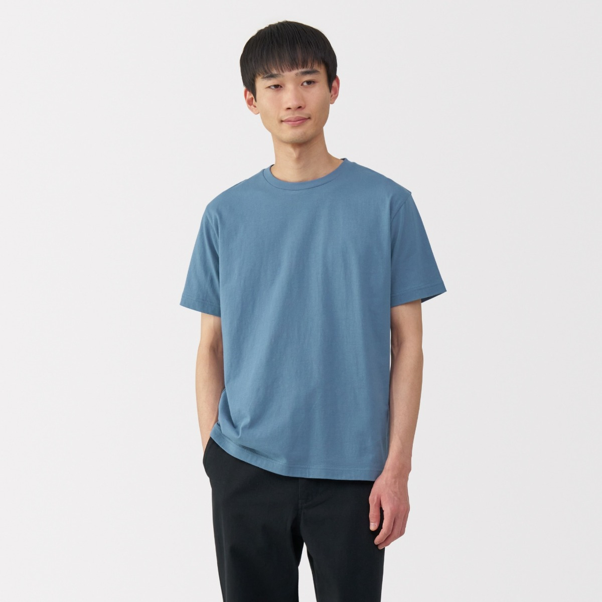 Men's Washed Jersey Crew Neck S/slv T-shirt (Os) MUJI