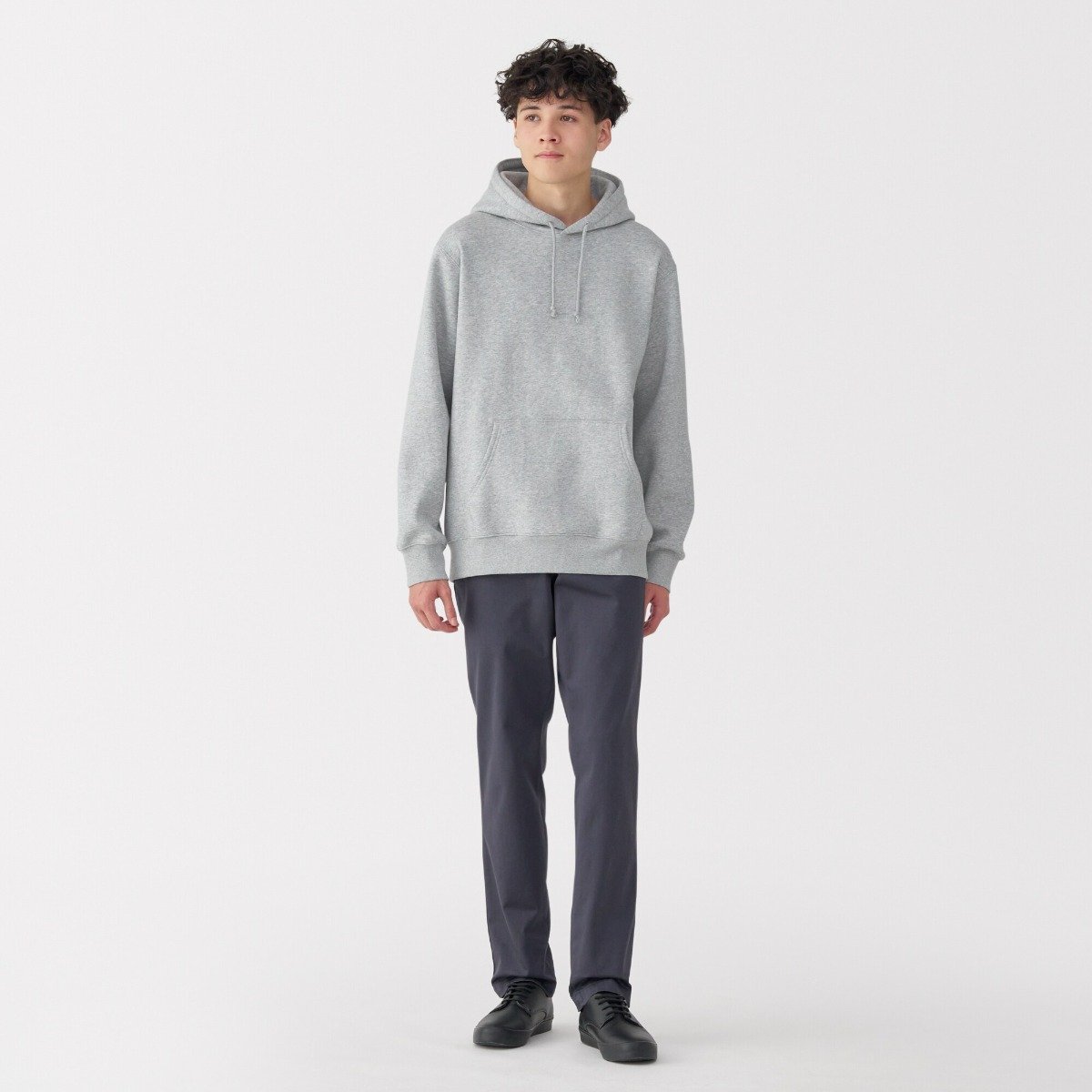 MUJI M's Sweat Pullover Hoodie - XL - Grey