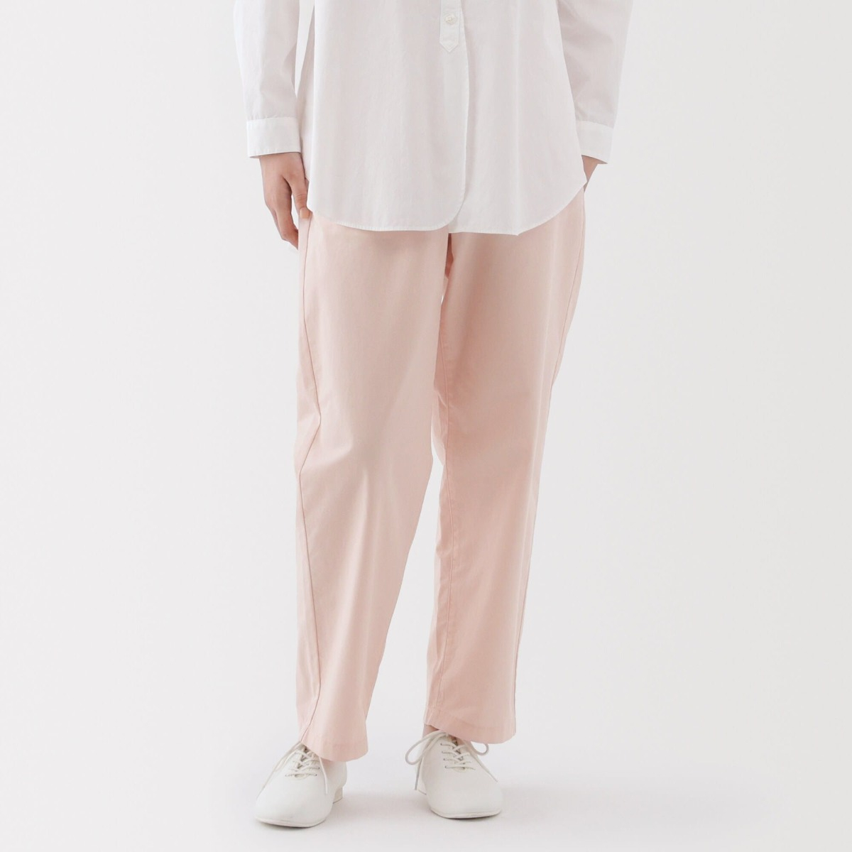 W's Washed Cotton Easy Tapered Pants MUJI