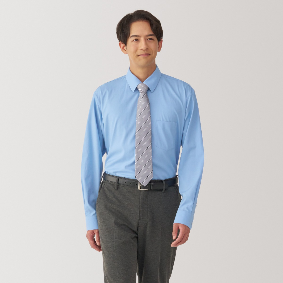 Áo Sơ Mi Không Cần Là Cổ Rộng MUJI