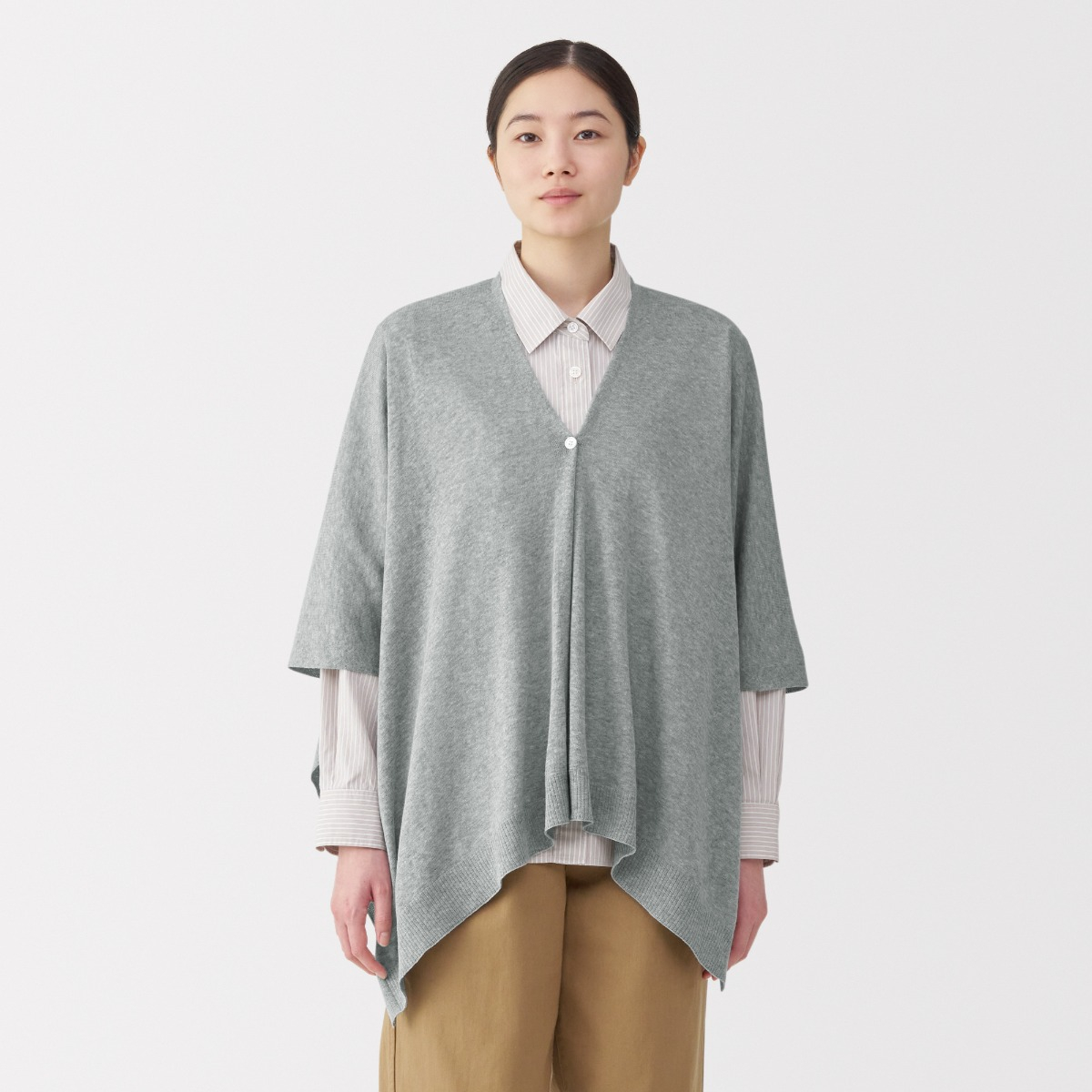 MUJI UV Protection High-twist Cotton Bolero With Buttons