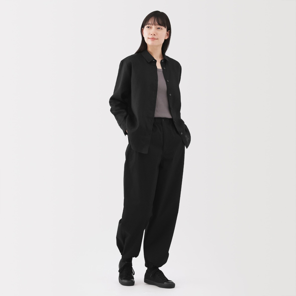 W's Utility Easy Wide-fit Pants MUJI