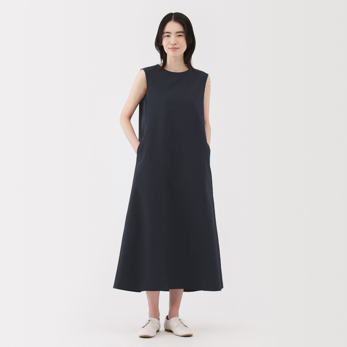 MUJI W's Breathable Seersucker Sleevless Dress