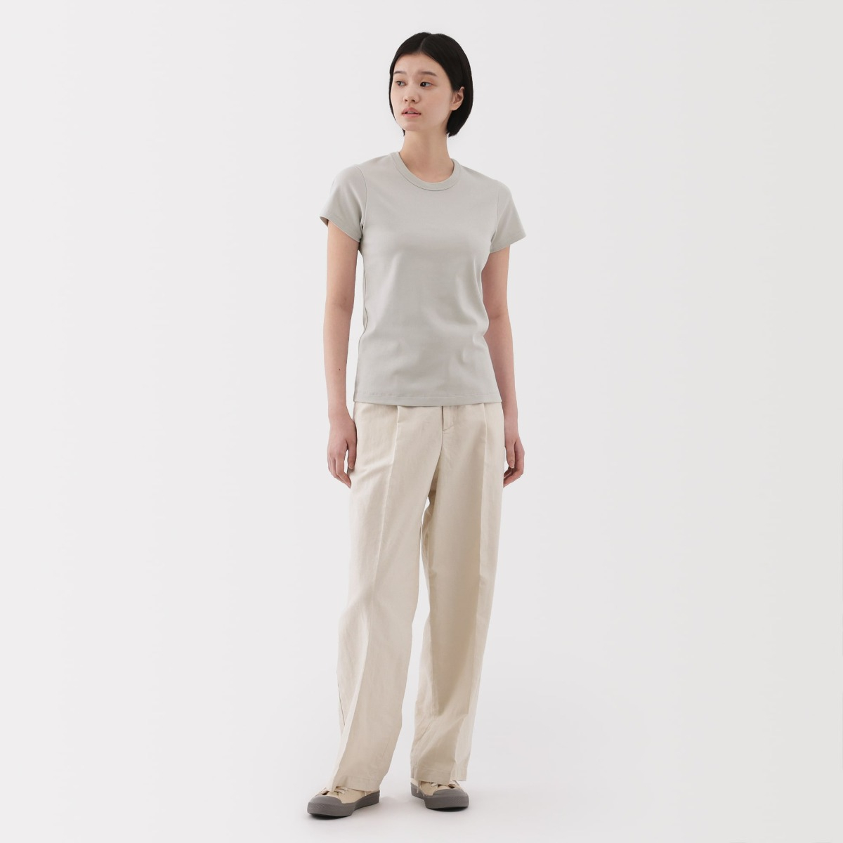 Áo Thun Chống Mồ Hôi Cổ Tròn Tay Ngắn Nữ MUJI