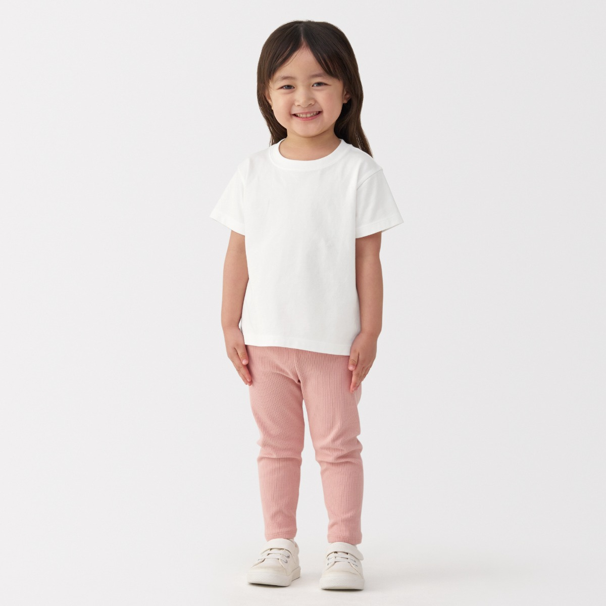 Áo Thun Dễ Mặc Cổ Tròn Ngắn Tay (Trơn) - Em Bé MUJI