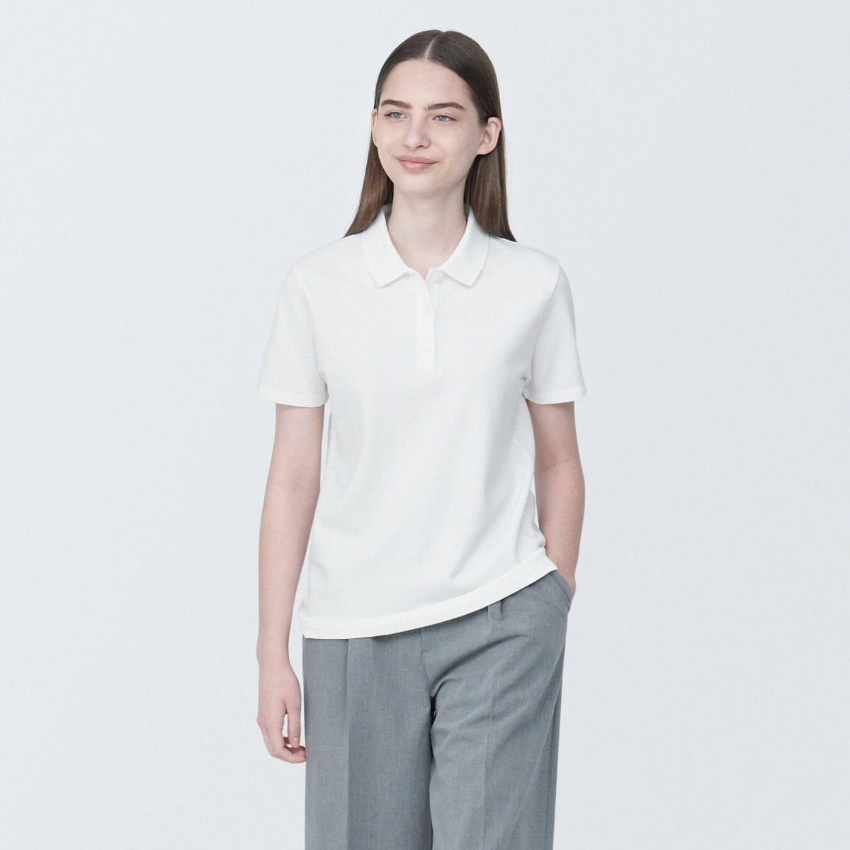 MUJI Áo Polo Tay Ngắn