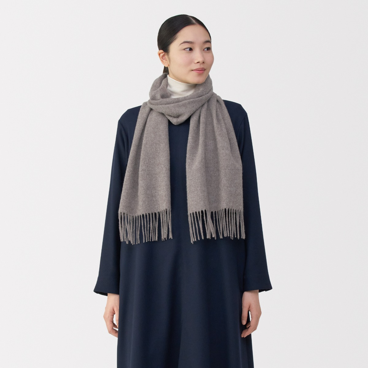 MUJI Khăn Choàng Len Mềm