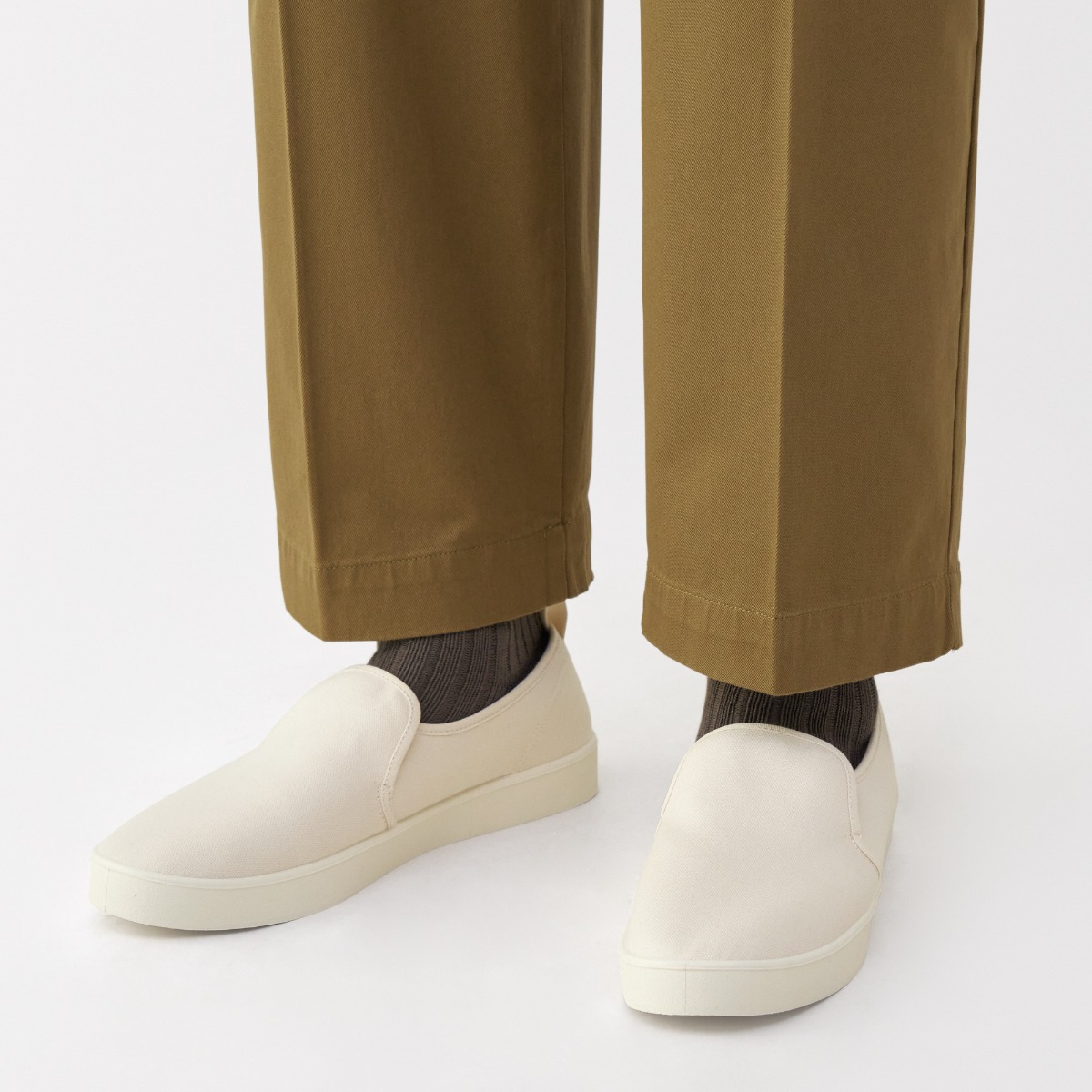 MUJI Giày Slip-on Vải Nam Lót Đệm Chống Nước