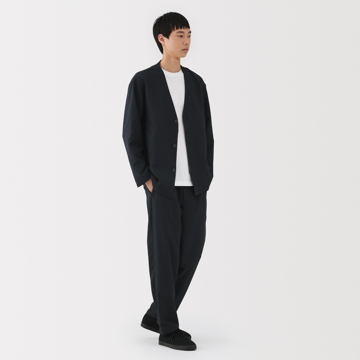 MUJI Quần Nam Thoáng Khí Dáng Tapered