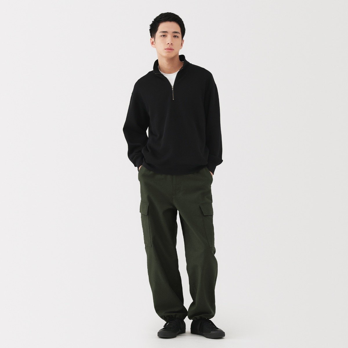 MUJI Quần Cargo Nam Vải Cotton