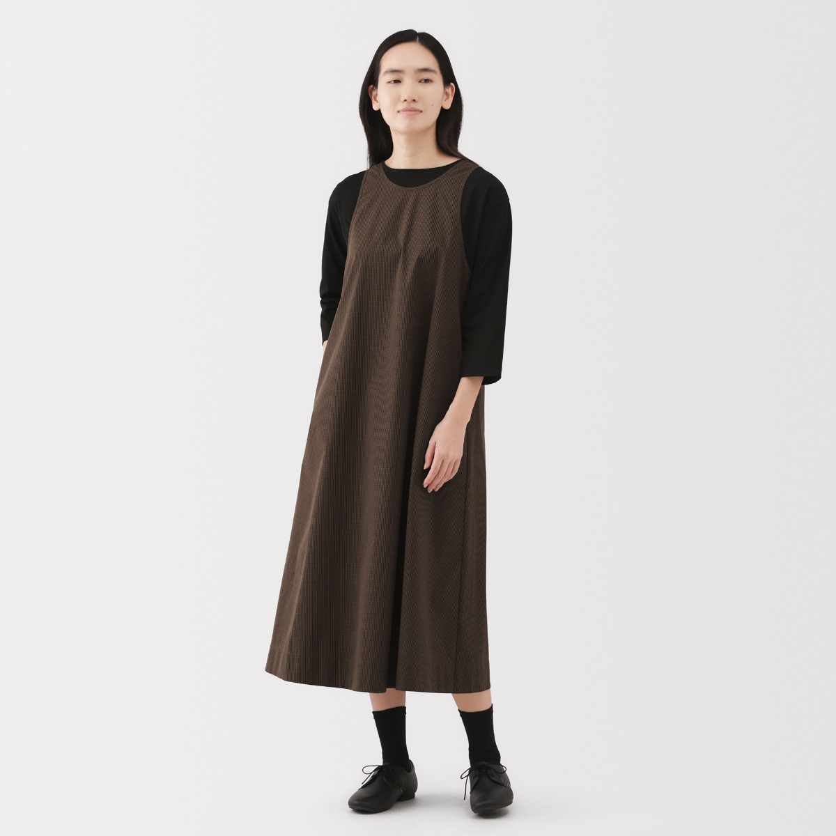 MUJI W'S Quick Dry Broadcloth Sleeveless Dress