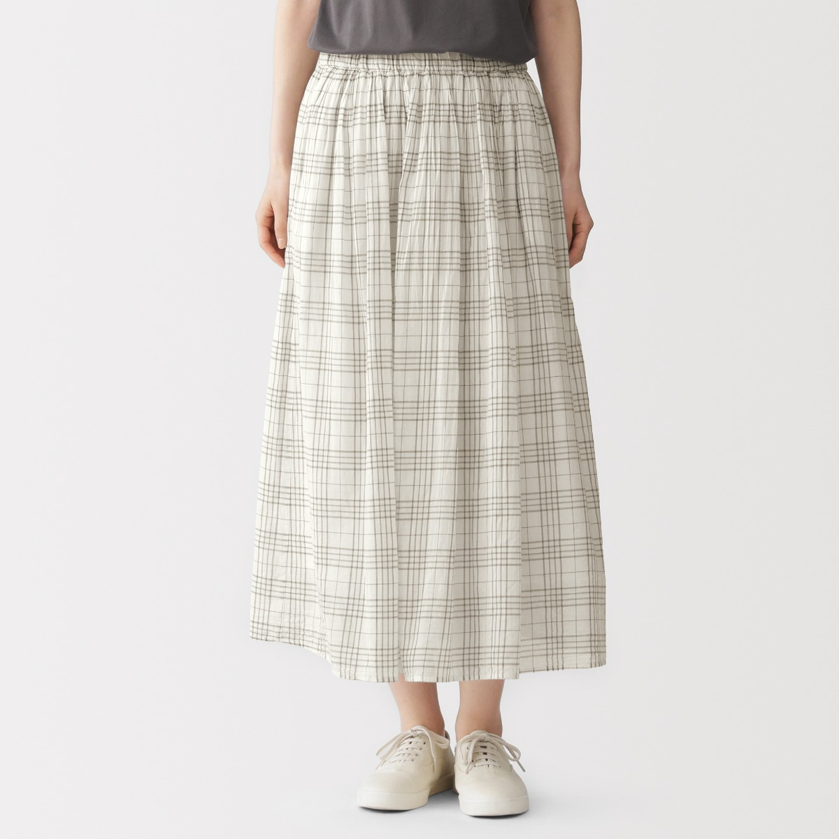 MUJI Chân Váy Xếp Ly Voan Xoắn High Twisted