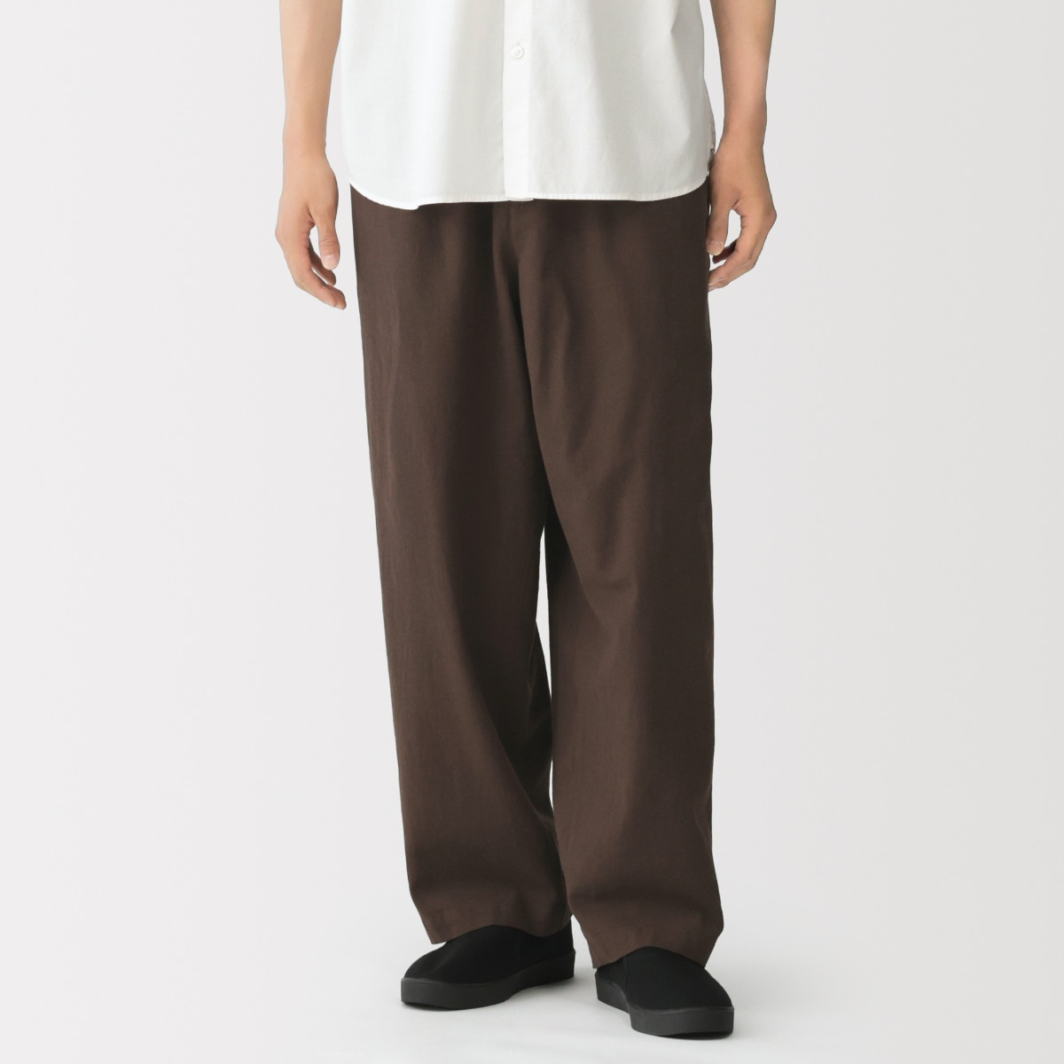 MUJI Quần Nam Vải Kapok Lưng Thun