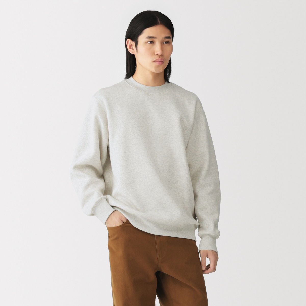 MUJI Áo Sweatshirt Nam Vải Fleece