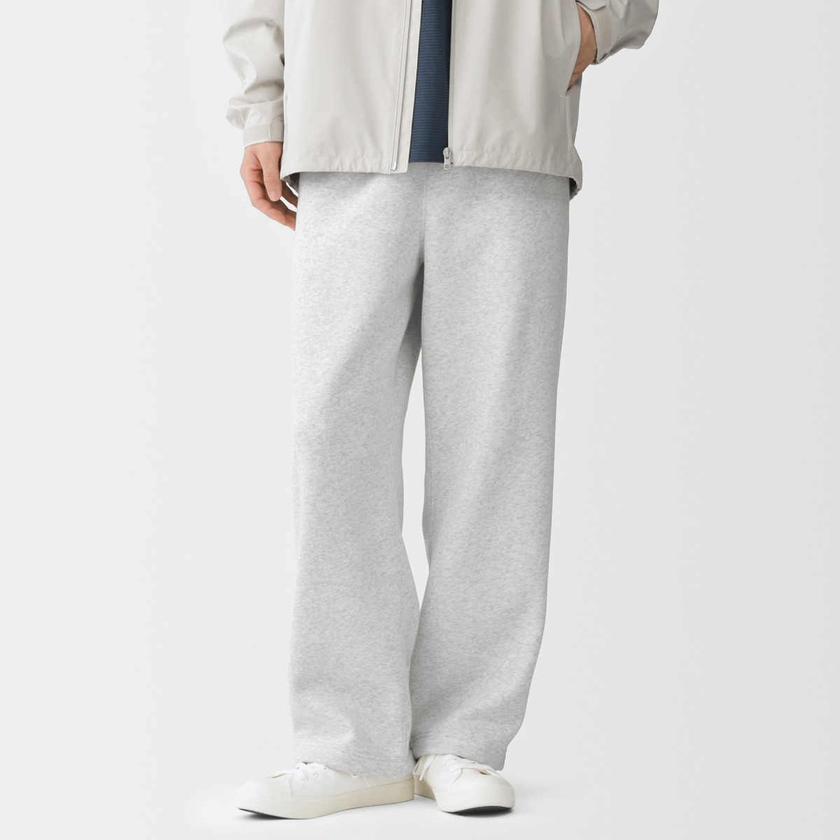MUJI Quần Nam Vải Fleece Ống Rộng