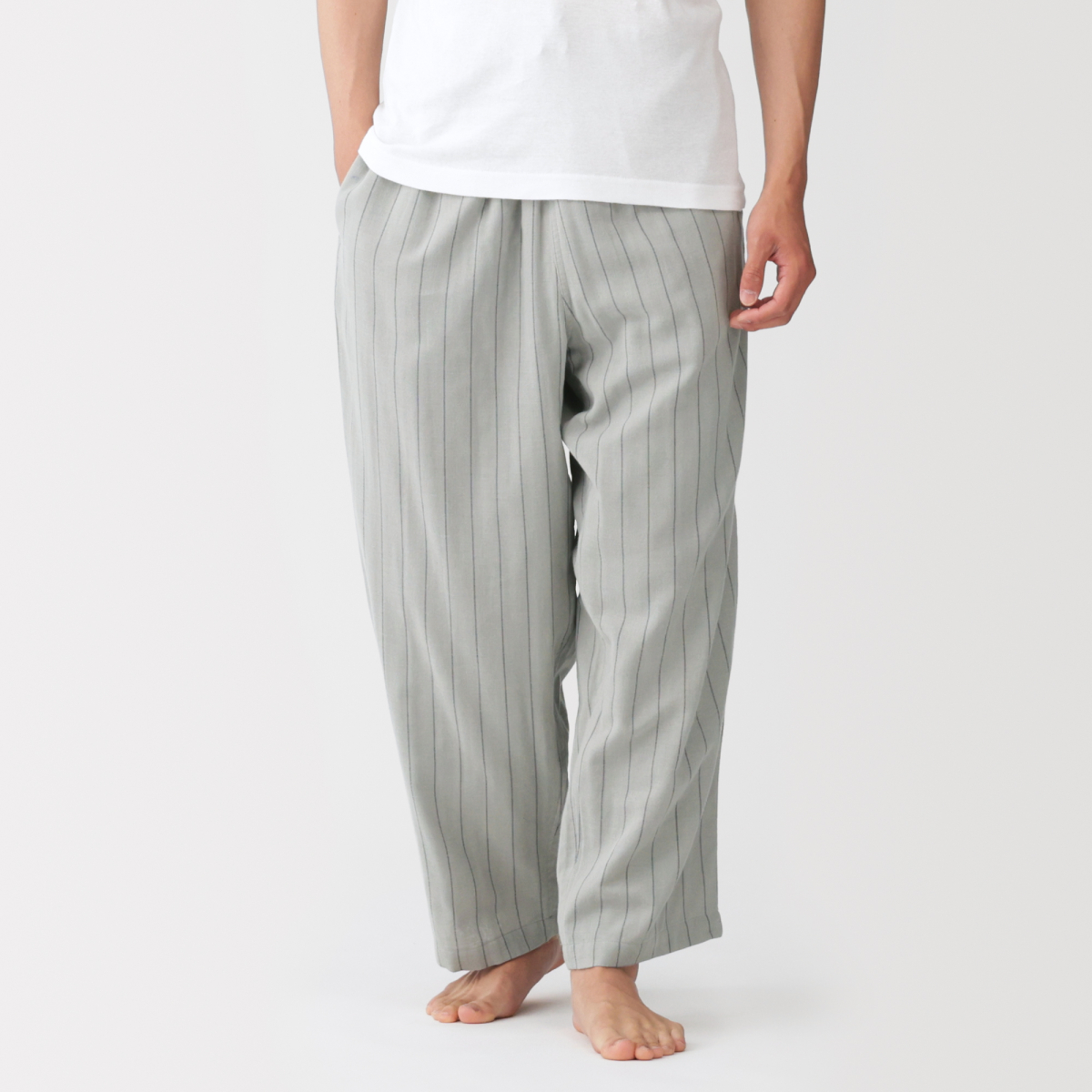MUJI Quần Dài Mặc Nhà Vải Double Gauze Cho Nam