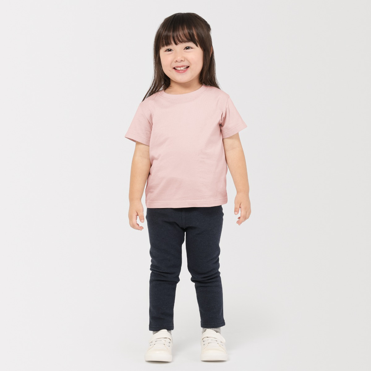 MUJI Áo Thun Cotton Cổ Tròn Trơn Tay Ngắn - Em Bé