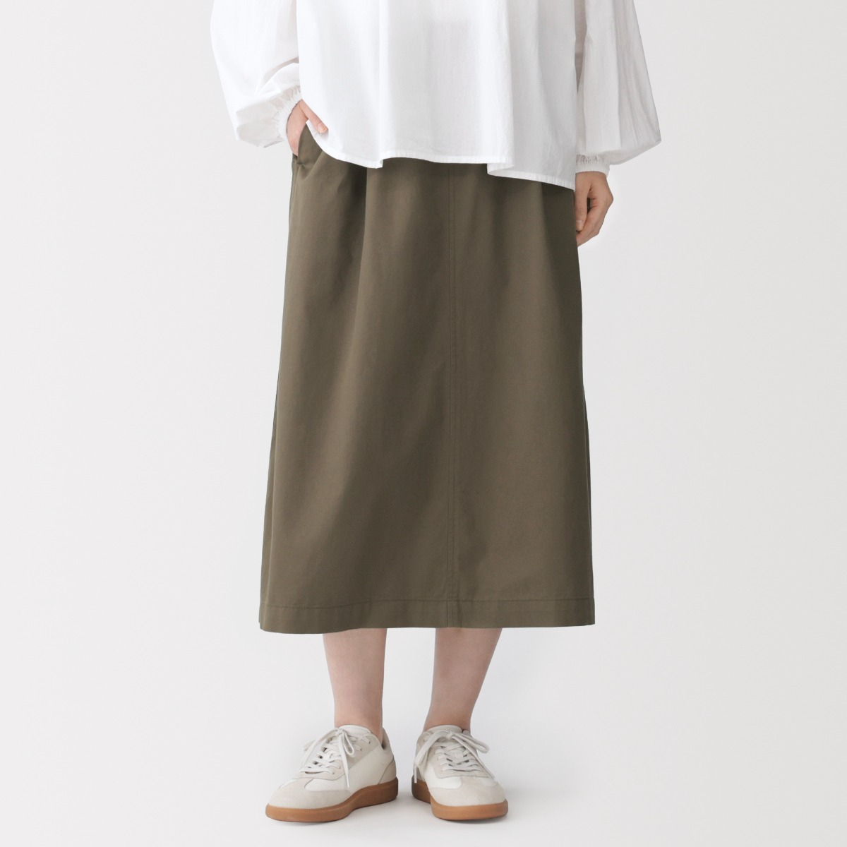 MUJI Chân Váy Nữ Vải Cotton