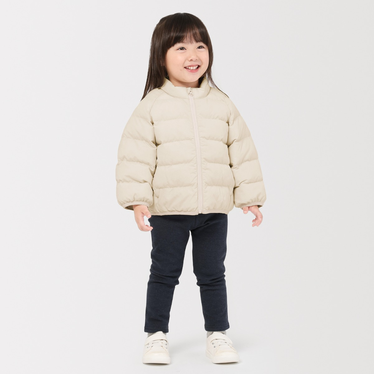 MUJI Áo Khoác Có Mũ Chần Bông Vải Trượt Nước - Em Bé