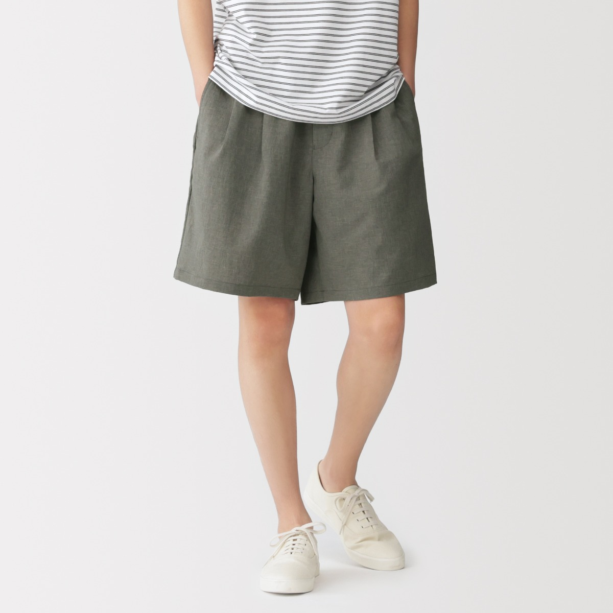 MUJI Quần Short Nam Co Giãn Thoáng Khí 2 Ly