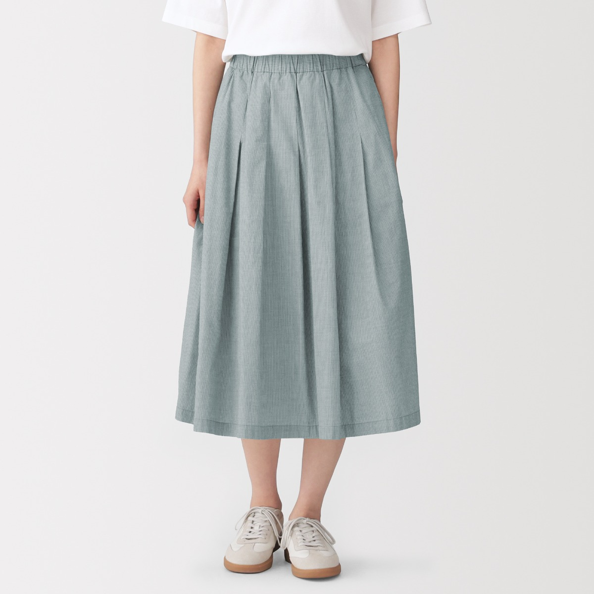 MUJI Chân Váy Vải Cool Touch Có Ly