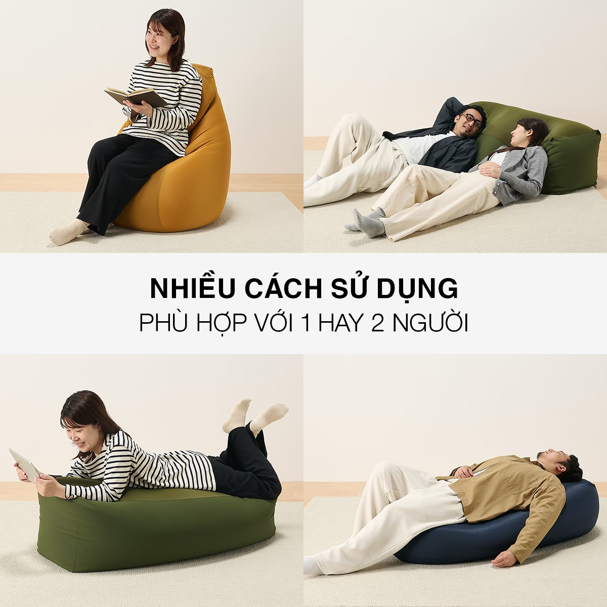 MUJI Ghế Lười Chữ Nhật