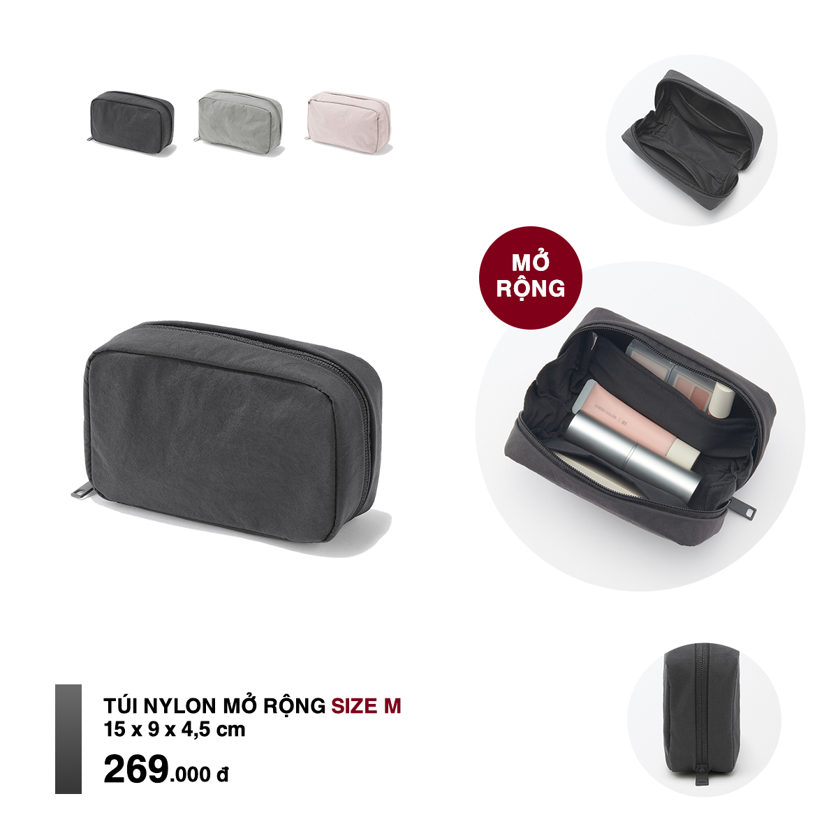 MUJI Túi Nylon Mở Rộng Size M
