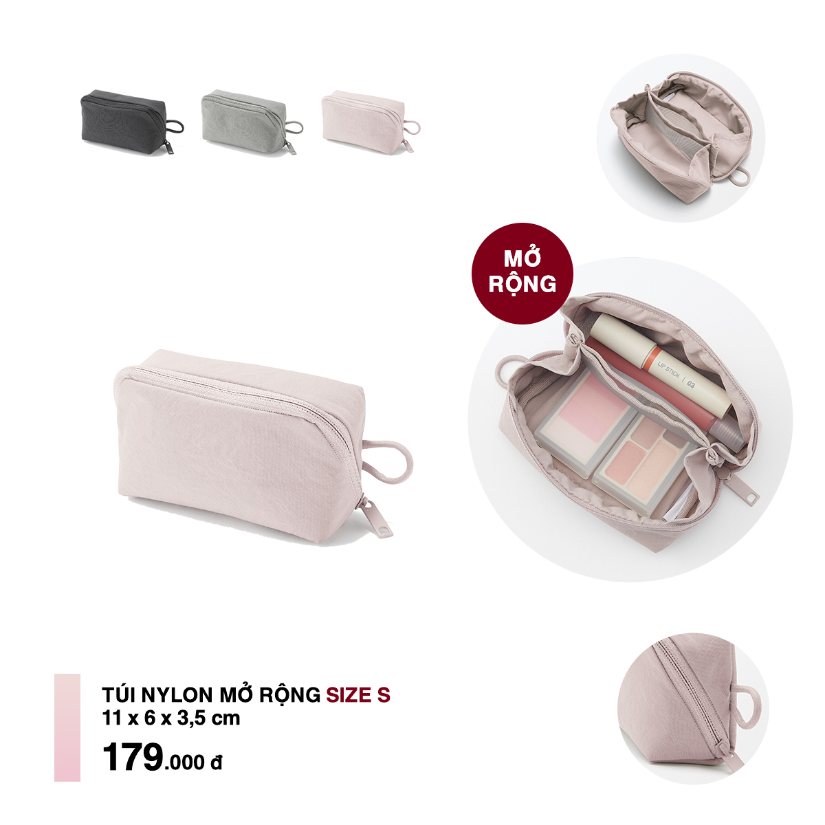 MUJI Túi Nylon Mở Rộng Size S