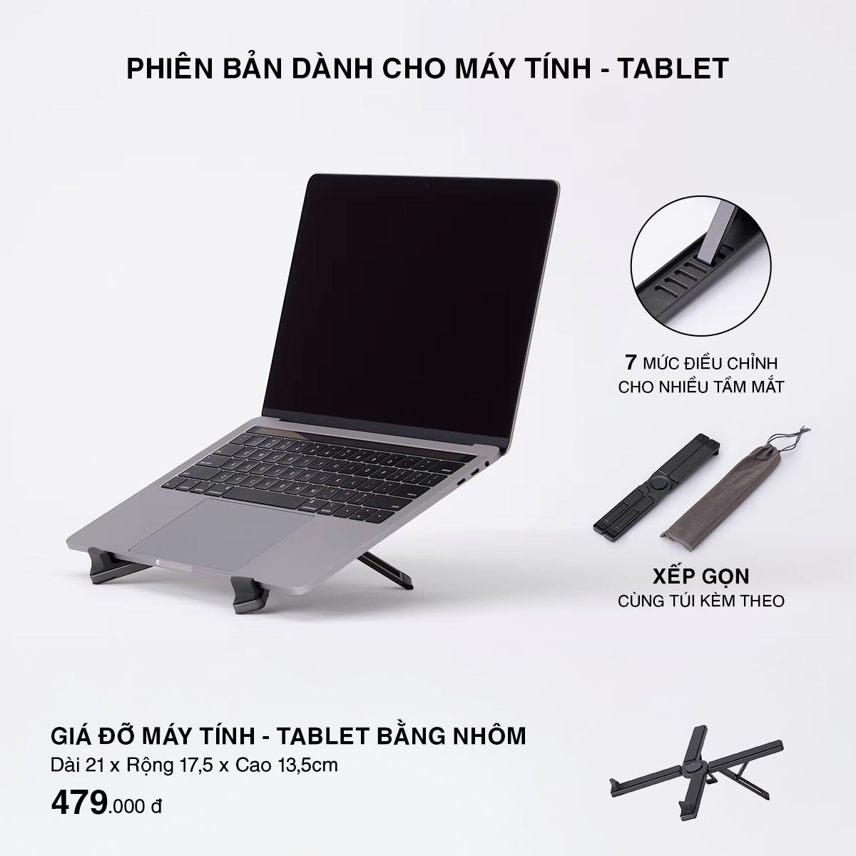 MUJI Aluminium Pc/Tablet Stand