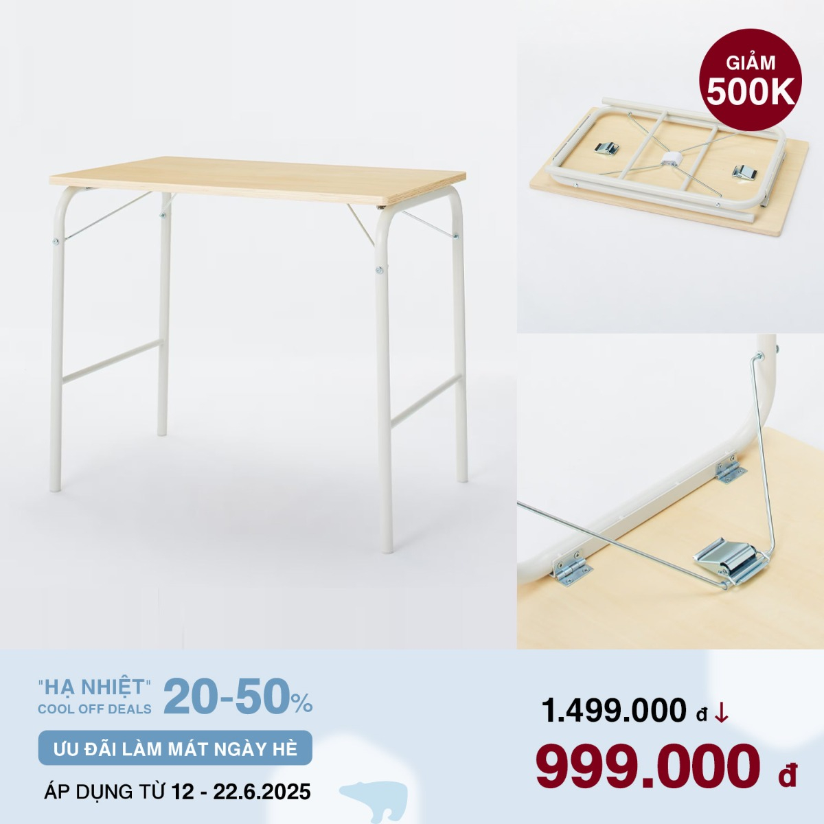 MUJI Bàn Chân Thép Có Thể Gấp Gọn