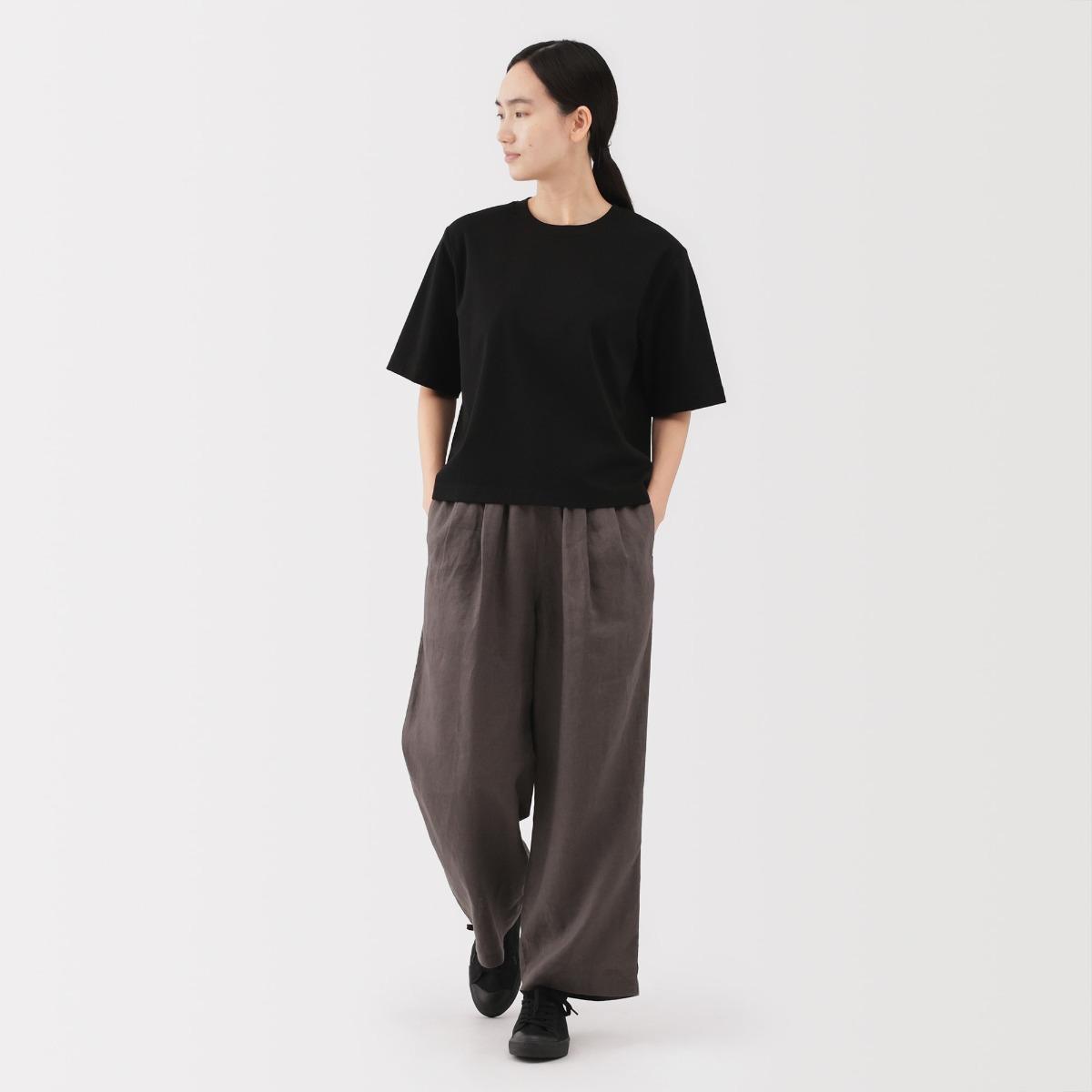 MUJI Áo Thun Cổ Tròn Vải Cool Touch