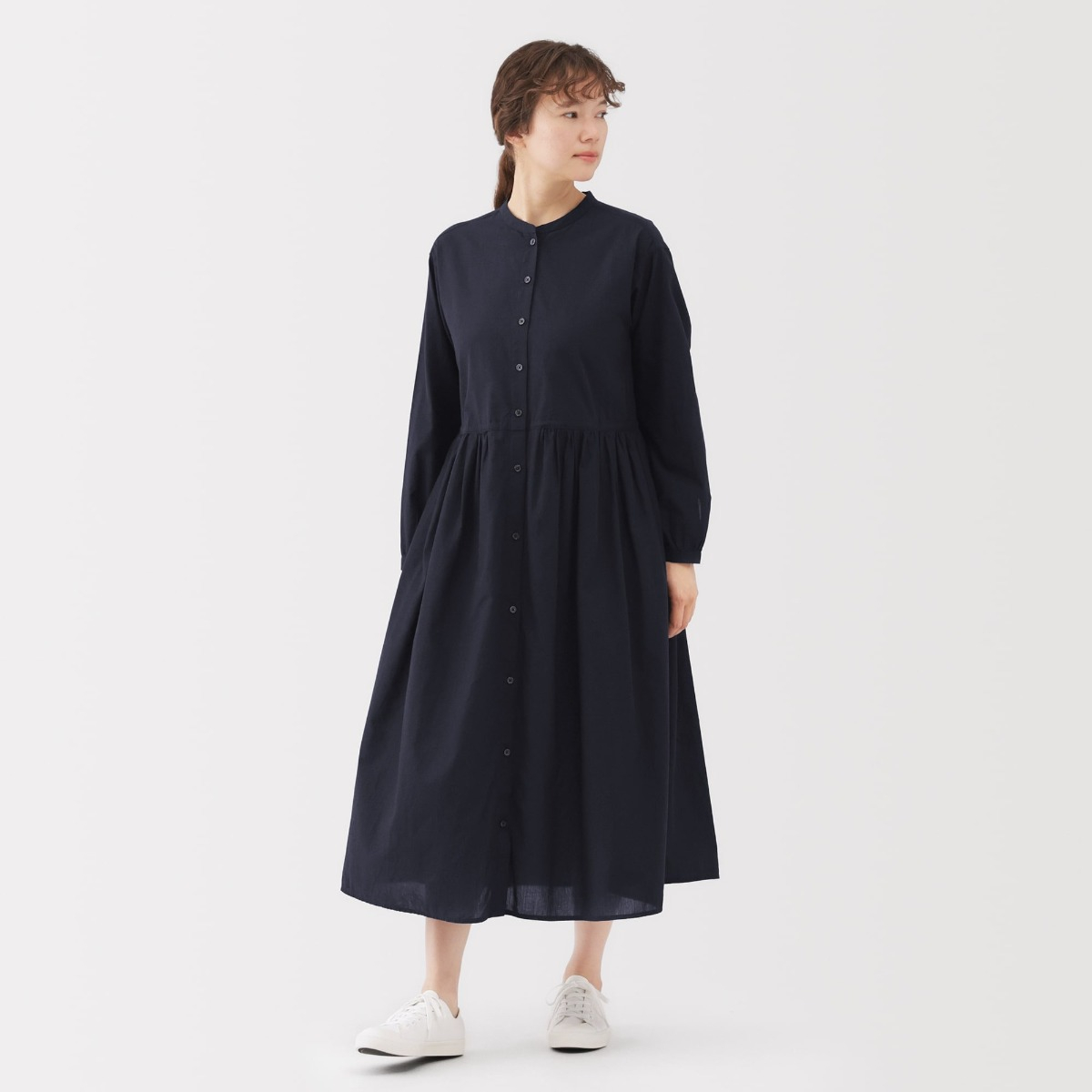 MUJI Váy Dài Vải Cotton Voile