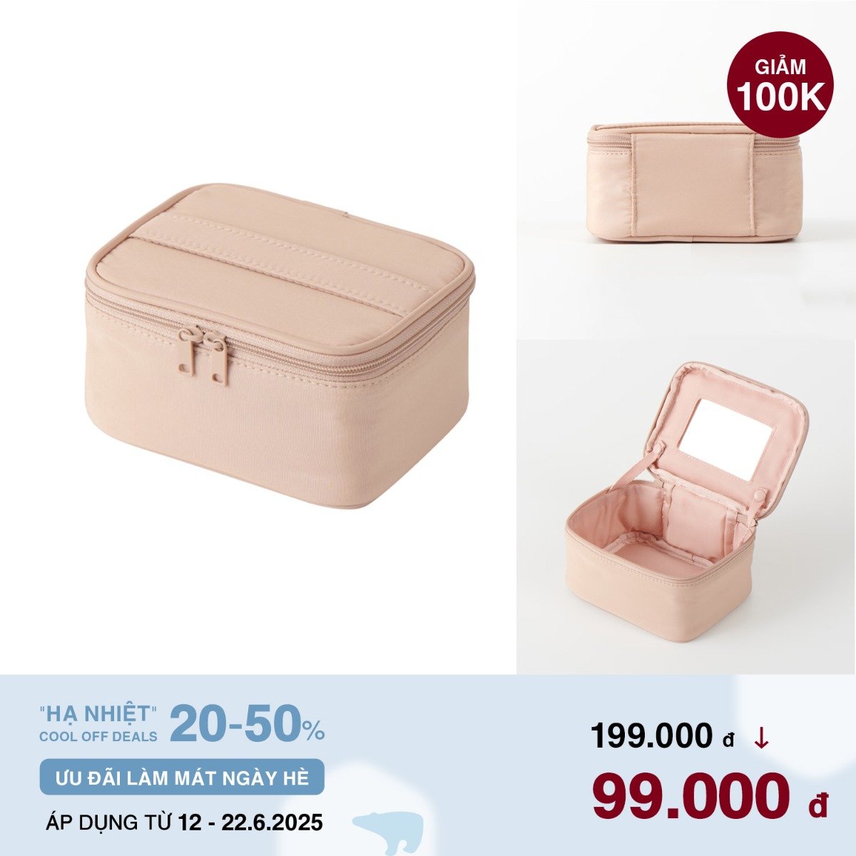 MUJI Túi Đựng Mỹ Phẩm Hộp Vuông