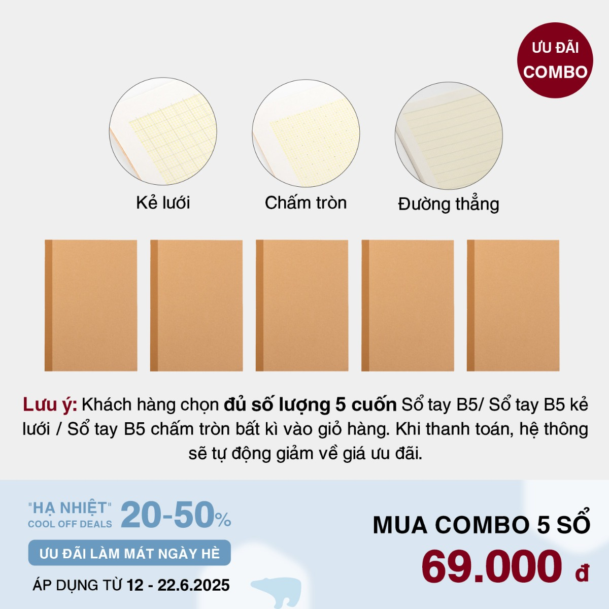 Sổ Tay B5 - Kẻ Ngang