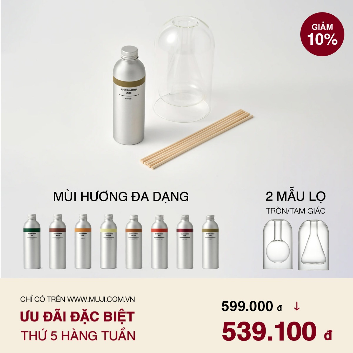 Interior Fragrance Oil Set Round Green
