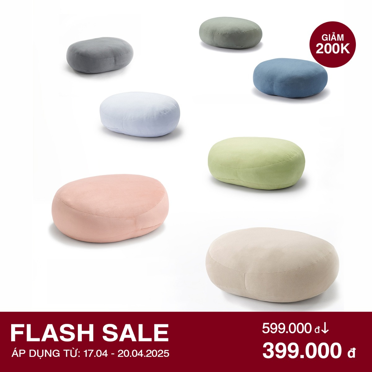 MUJI Đệm Ngồi Đa Năng Các Màu