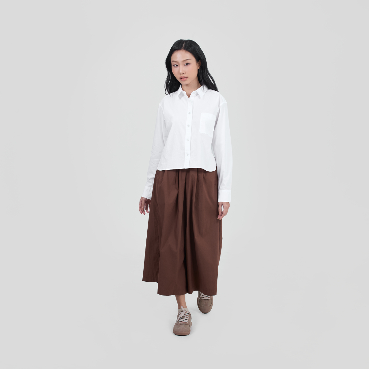 MUJI Váy Quần Nữ Cotton Pha Nylon