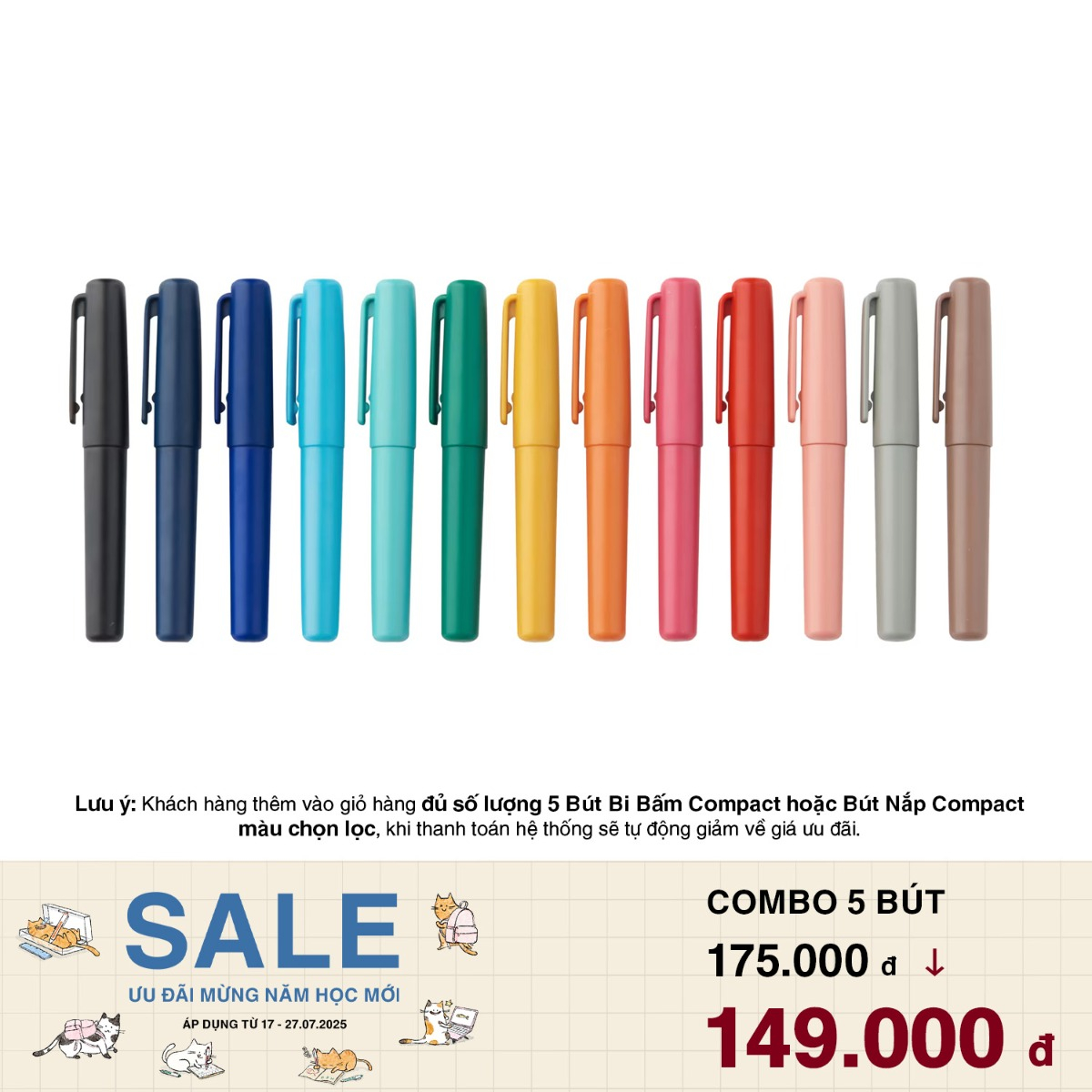 MUJI Compact Ballpoint Pen Cap Type - Orange