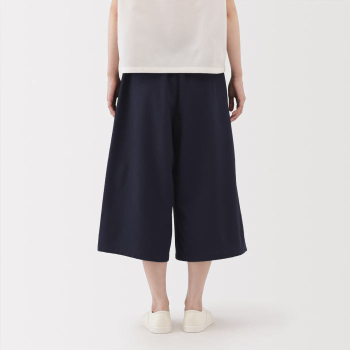 MUJI W'S Breathable Seersucker Easy Cropped Pants(Asean)