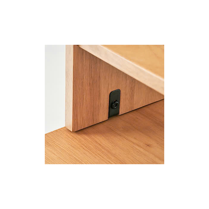 A] Wooden Desk Top Shelf