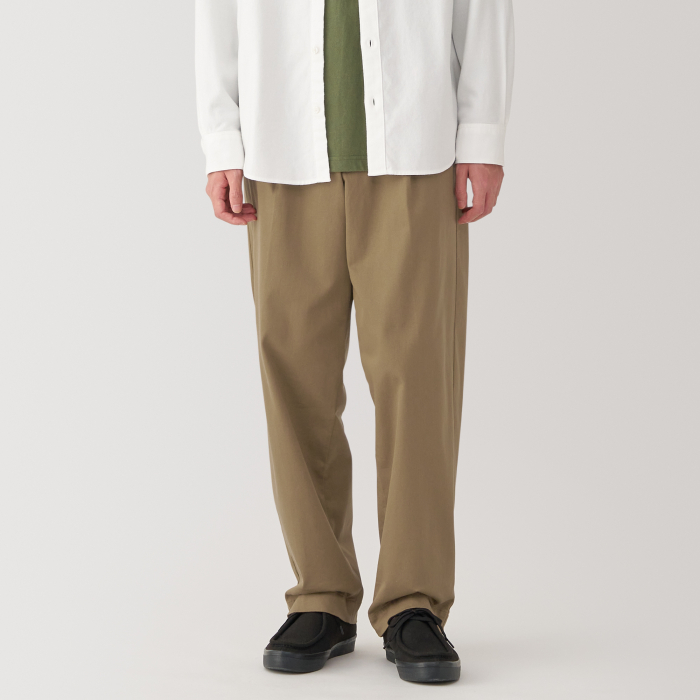 YUAN STRETCH TUCK CHINO Yuan Stretch Summer Tuck Chino ベージュ NO