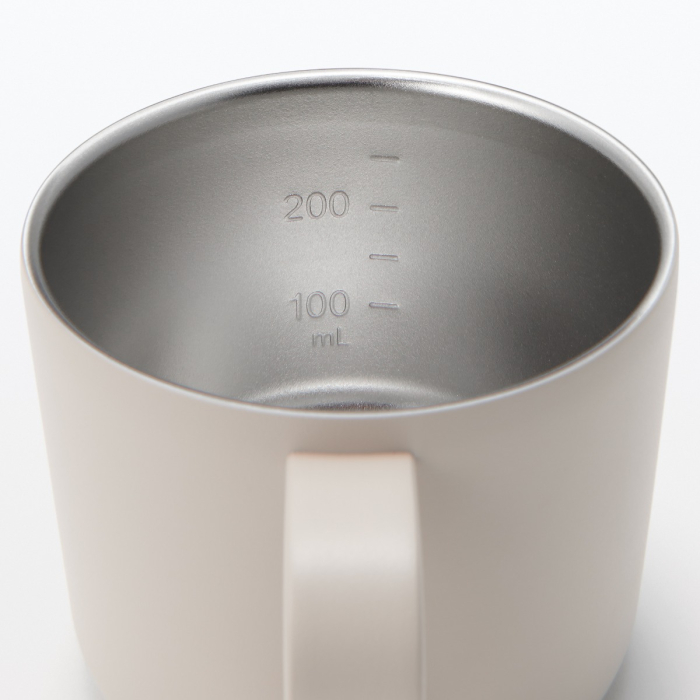 MUJI With Scale Mug With Lid - Grey beige